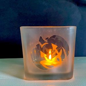 Pumpkin candle holder